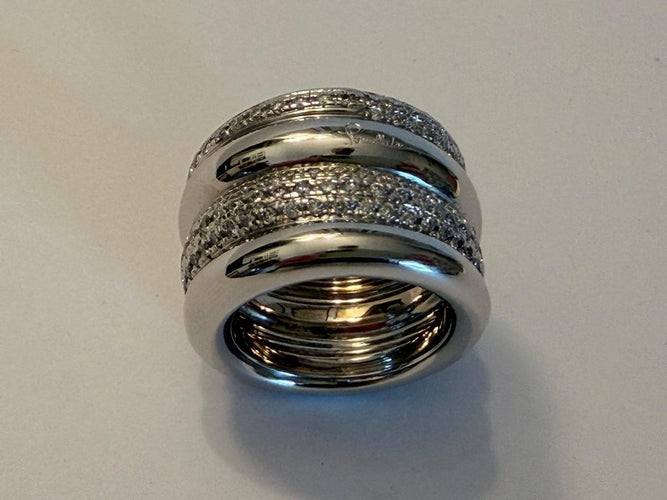 52.5 Pomellato Tubolare - Bague en or blanc et diamants 58 Facettes AZ-PG-A.9913OB3