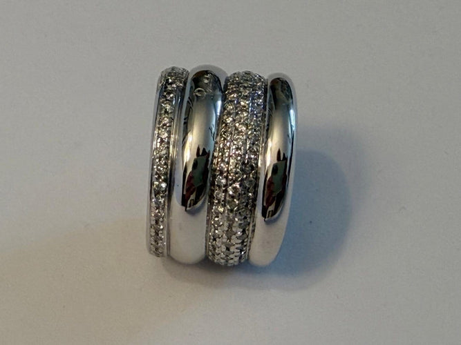 52.5 Pomellato Tubolare - Bague en or blanc et diamants 58 Facettes AZ-PG-A.9913OB3
