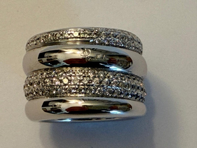 52.5 Pomellato Tubolare - Bague en or blanc et diamants 58 Facettes AZ-PG-A.9913OB3