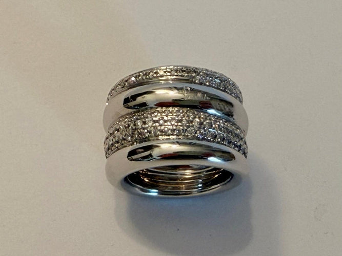 52.5 Pomellato Tubolare - Bague en or blanc et diamants 58 Facettes AZ-PG-A.9913OB3