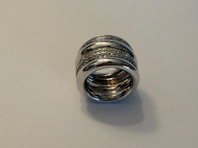 52.5 Pomellato Tubolare - Bague en or blanc et diamants 58 Facettes AZ-PG-A.9913OB3