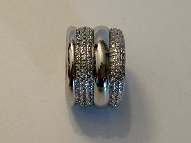 52.5 Pomellato Tubolare - Bague en or blanc et diamants 58 Facettes AZ-PG-A.9913OB3