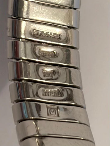 Bvlgari Bvlgari - Bracelet Tubogas en acier et onyx 58 Facettes AZ-PG-262169