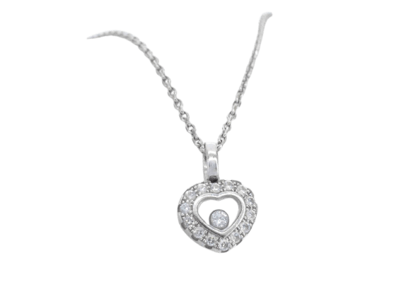Chopard Happy Diamonds Icons - Collier cœur en or blanc et diamant 58 Facettes 5162