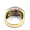 54 Bague en or jaune 18 ct avec rubis et diamants 58 Facettes 774 D OC