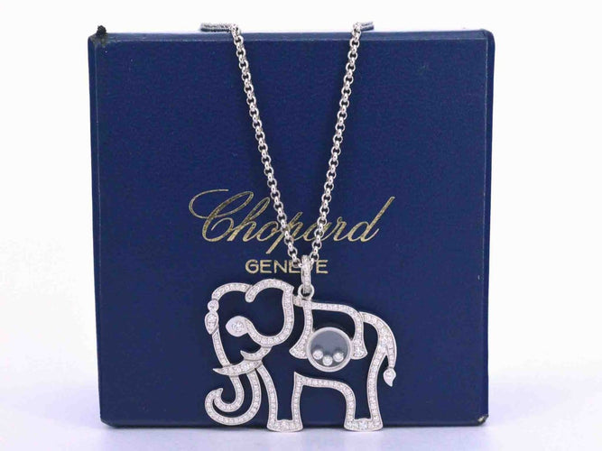 Chopard Happy Diamonds - Collier éléphant en or 18 carats et diamants 58 Facettes 5015