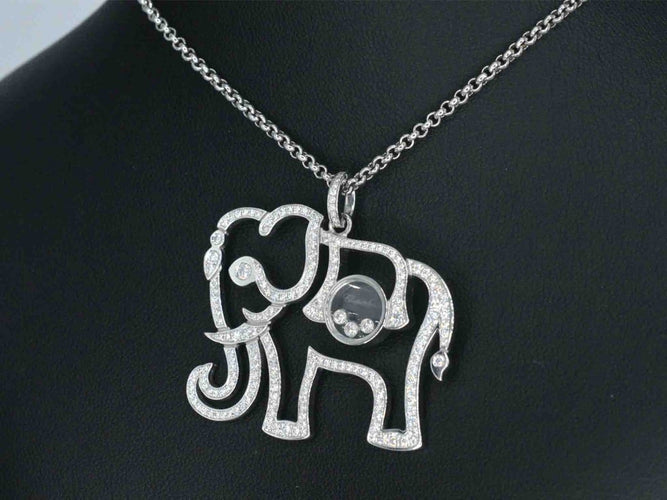 Chopard Happy Diamonds - Collier éléphant en or 18 carats et diamants 58 Facettes 5015