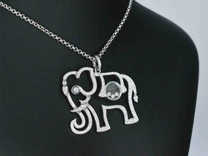 Chopard Happy Diamonds - Collier éléphant en or 18 carats et diamants 58 Facettes 5015
