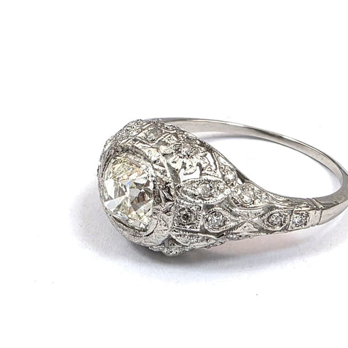 56 Bague en or blanc 18 kt avec diamants 58 Facettes 461/26 A
