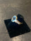 51 Bague en or 750, aigue-marine et diamants 58 Facettes LP255