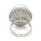 Bague 54 Bague rétro - Perle de mer du Sud et diamants en or blanc 58 Facettes