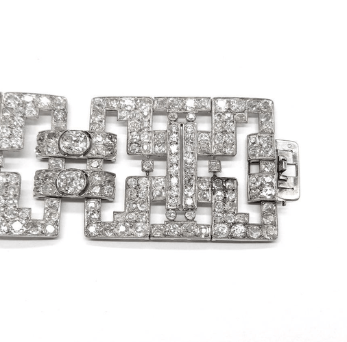 Art Déco - Bracelet en or 18K, platine et diamants 58 Facettes BOV/260043
