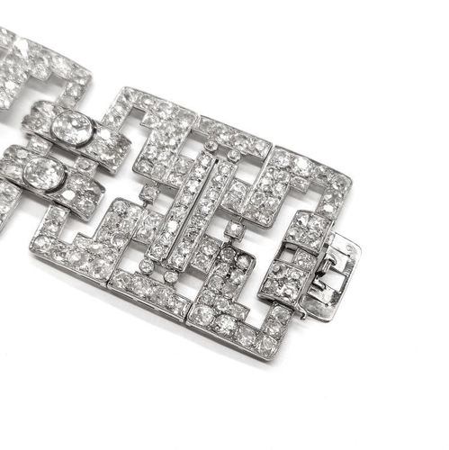 Art Déco - Bracelet en or 18K, platine et diamants 58 Facettes BOV/260043