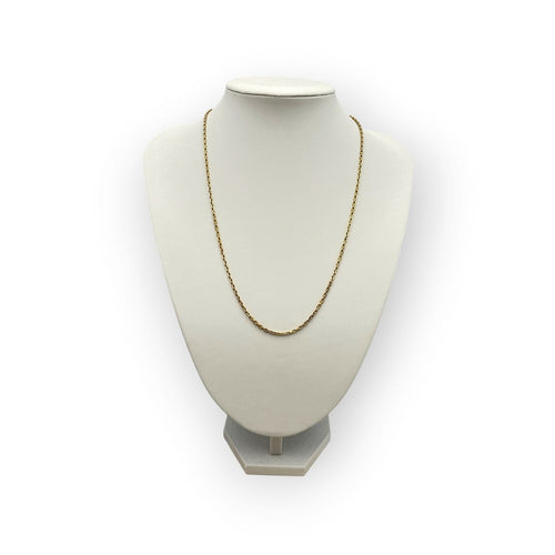 Chaîne maille forçat 53 cm en or jaune 18K 58 Facettes 149071154