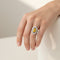 58 Bague Pompadour vintage en or 18k, saphir jaune de Ceylan et diamants 58 Facettes RI-1060