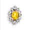 58 Bague Pompadour vintage en or 18k, saphir jaune de Ceylan et diamants 58 Facettes RI-1060