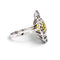 58 Bague Pompadour vintage en or 18k, saphir jaune de Ceylan et diamants 58 Facettes RI-1060