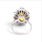 58 Bague Pompadour vintage en or 18k, saphir jaune de Ceylan et diamants 58 Facettes RI-1060