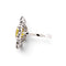 58 Bague Pompadour vintage en or 18k, saphir jaune de Ceylan et diamants 58 Facettes RI-1060