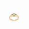 55 Drop of Nature - Bague en or jaune, émeraude et saphirs 58 Facettes 50490