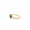 55 Drop of Nature - Bague en or jaune, émeraude et saphirs 58 Facettes 50490