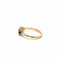 55 Golden Sparkle - Bague en or jaune, diamant poire et saphirs 58 Facettes 50491