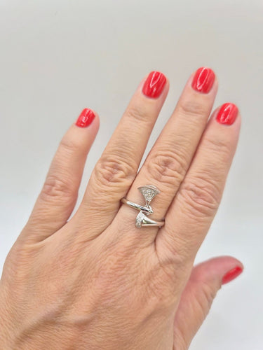 55 Bulgari Divas' Dream - Bague en or blanc et diamants 58 Facettes 323/1103