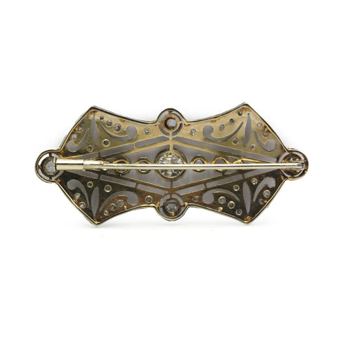Art Déco - Broche en or blanc et diamants 58 Facettes 260199R