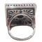 55 Bague en or blanc 18k et diamants noirs 58 Facettes T428