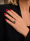 56 Bague halo en or jaune avec saphirs et diamants 58 Facettes 50492