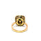 56 Bague halo en or jaune avec saphirs et diamants 58 Facettes 50492
