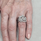52 Bague en or blanc 18k et diamants 58 Facettes T523