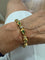 Bracelet en or 750/1000, émeraudes et diamants 58 Facettes Bracelet