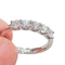 54 Bague demi-alliance en or blanc 18K et diamants 58 Facettes S465