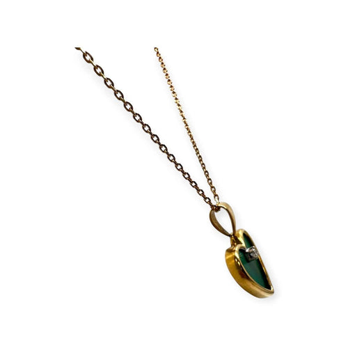 Pendentif cœur en or jaune 750 et diamant 58 Facettes 330098359