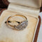 52 Art déco - Bague en or jaune, platine et diamant 58 Facettes 743
