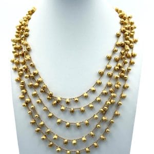 Collier Bicego - Collier cinq rangs en or jaune 18 carats 58 Facettes 674b25_M