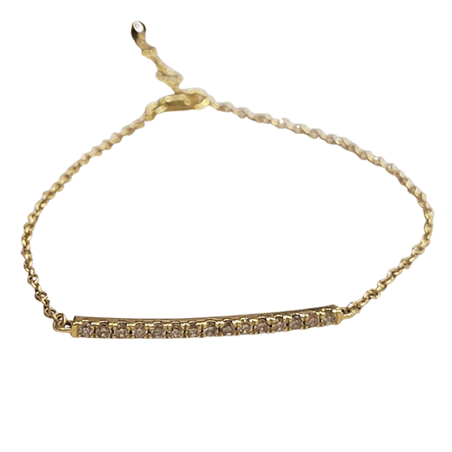 Bracelet en or rose 18 ct et diamants bruns 58 Facettes P151
