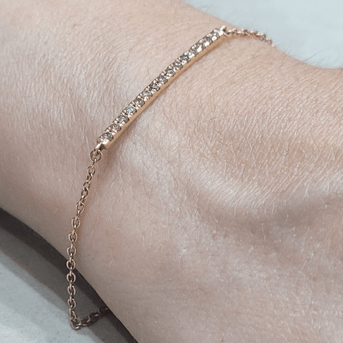 Bracelet en or rose 18 ct et diamants bruns 58 Facettes P151