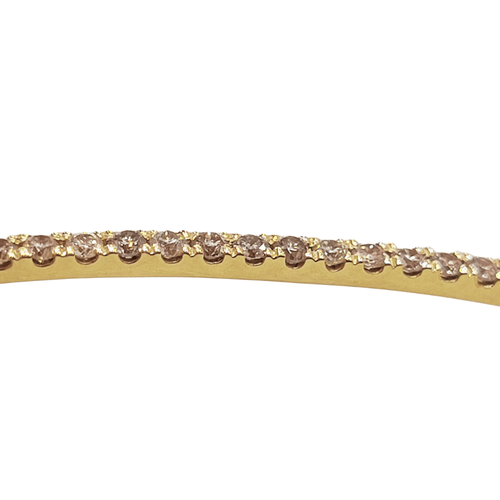 Bracelet en or rose 18 ct et diamants bruns 58 Facettes P151