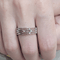 55.5 Bague en or blanc 18 carats et diamants 58 Facettes S104