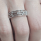 55.5 Bague en or blanc 18 carats et diamants 58 Facettes S104