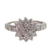 55 Bague rosette en or blanc et diamants 58 Facettes S309