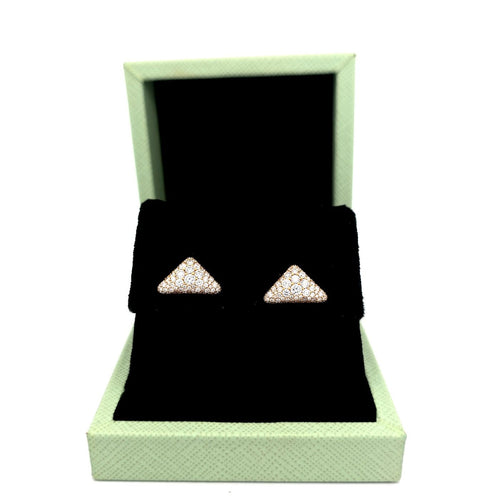 Prada - Boucles d'oreilles triangle en diamants 58 Facettes 04062030205