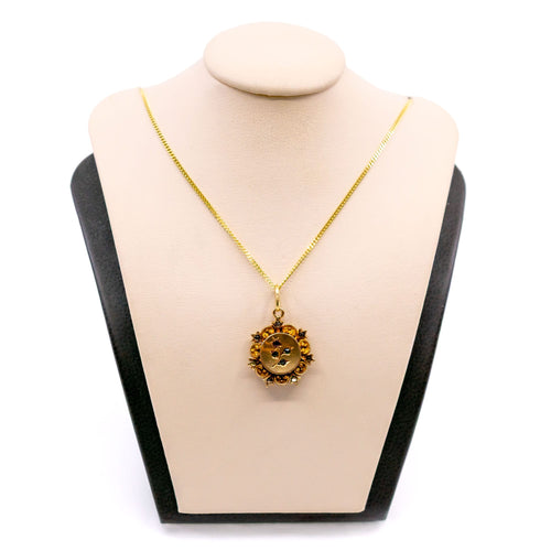 Pendentif floral ancien en or 14k, émeraudes, grenats et strass 58 Facettes ED23C5792B6645E4A272D3C153DCF538