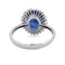 53 Bague en or blanc 18 ct avec saphir et diamants 58 Facettes AN729 (0459)