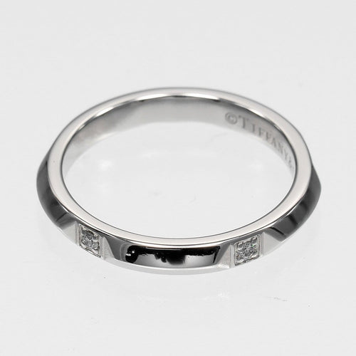 Bague 51 Tiffany & Co. True - Bague en platine et diamants 58 Facettes n1yynnd1ck