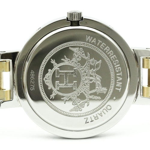 Montre Hermès Clipper - Montre quartz en acier et métal plaqué 58 Facettes ps1pypmffl