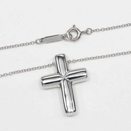 Pendentif Tiffany & Co. - Pendentif croix en platine et diamants 58 Facettes vcem0tfn0n