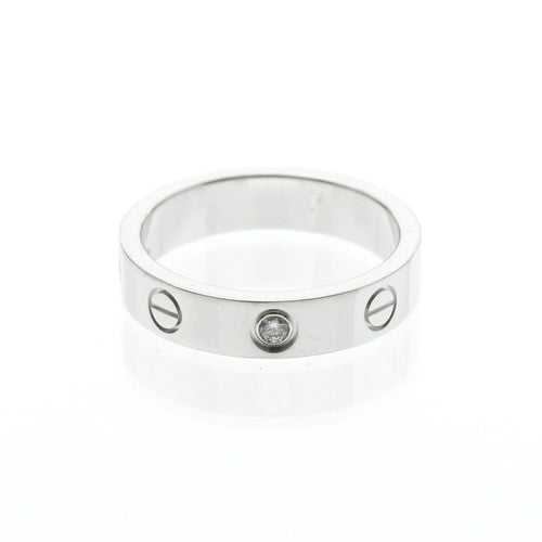 Bague 49 Cartier Love - Alliance en or blanc 18K et diamant 58 Facettes uy09pyo4l2